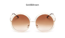 TSHING New big circle round frame sunglasses for women bicyclic female fashion personality Oculos Feminino oversized sun Glasses