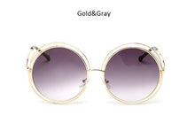 TSHING New big circle round frame sunglasses for women bicyclic female fashion personality Oculos Feminino oversized sun Glasses