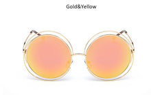 TSHING New big circle round frame sunglasses for women bicyclic female fashion personality Oculos Feminino oversized sun Glasses