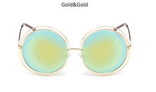 TSHING New big circle round frame sunglasses for women bicyclic female fashion personality Oculos Feminino oversized sun Glasses
