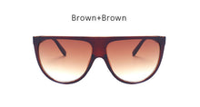 New Fashion Flat Top Goggle Sunglasses Women Vintage Brand Designer Sun Glasses