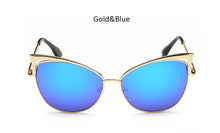 Vintage Cat Eye Women Sunglasses Fashion Ladies Cateye Mirror Sun Glasses