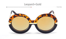 2017 New Brand Women Round Sunglasses Hollywood Pool Sea Blue Female Fashion Oversize Arrow Mirror Glasses Oculos UV400