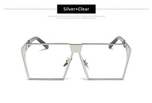 Men Oversized Square Sunglasses Women Fashion Large Size Metal Steampunk Mirror Sun Glasses