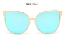 TSHING New Oversized Cat Eye Mirrored Sunglasses Women Fashion Shades Cateye Sun glasses Vintage Famale UV400