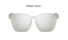 2017 New Clear Lens Rimless Square Sunglasses Women One Piece Lens Designer Mirror Sun Glasses UV400