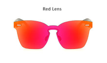 2017 New Clear Lens Rimless Square Sunglasses Women One Piece Lens Designer Mirror Sun Glasses UV400