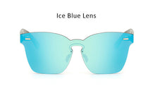 2017 New Clear Lens Rimless Square Sunglasses Women One Piece Lens Designer Mirror Sun Glasses UV400