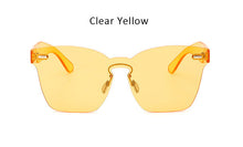 2017 New Clear Lens Rimless Square Sunglasses Women One Piece Lens Designer Mirror Sun Glasses UV400