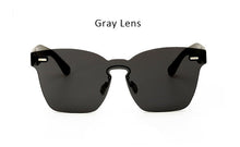 2017 New Clear Lens Rimless Square Sunglasses Women One Piece Lens Designer Mirror Sun Glasses UV400