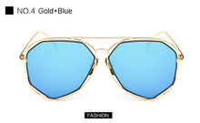TSHING New Women Aviation Sunglasses Fashion Brand Designer Twin-Beam Mirror Shades Pilot Sunglasses UV400