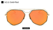TSHING New Women Aviation Sunglasses Fashion Brand Designer Twin-Beam Mirror Shades Pilot Sunglasses UV400