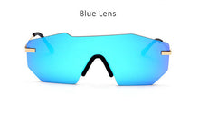 New Luxury Brand Rimless Sunglasses For Women Fashion One Piece Lens Designer Mirror Sun Glasses