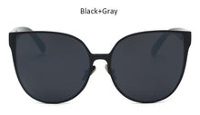 New Oversized Cat Eye Mirrored Sunglasses Women Fashion Shades Cateye Sun glasses