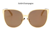 New Oversized Cat Eye Mirrored Sunglasses Women Fashion Shades Cateye Sun glasses
