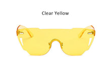 Candy Color Rimless Shield Sunglasses