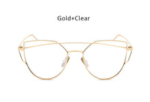 Fashion Ladies Ocean Cat Eye Sunglasses Women Clear Lens Optical Cateye Glasses Frame For Female Eyeglasses