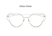 Fashion Ladies Ocean Cat Eye Sunglasses Women Clear Lens Optical Cateye Glasses Frame For Female Eyeglasses