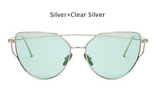 Fashion Ladies Ocean Cat Eye Sunglasses Women Clear Lens Optical Cateye Glasses Frame For Female Eyeglasses