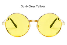 Vintage  Men Women Gothic Steampunk Round Sunglasses