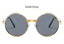 Vintage  Men Women Gothic Steampunk Round Sunglasses