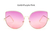 New Oversized Cat Eye Sunglasses Women Big Size Sun Glasses Fashion Brand Designer For Female Ladies
