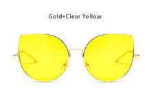 New Oversized Cat Eye Sunglasses Women Big Size Sun Glasses Fashion Brand Designer For Female Ladies