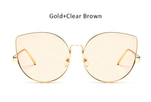 New Oversized Cat Eye Sunglasses Women Big Size Sun Glasses Fashion Brand Designer For Female Ladies