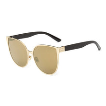 ROYAL GIRL Sunglasses Women Metal Frame Cat Eye Sunglasses Mirror  Oval Lens Brand Designer Fashion Ladies Sunglasses ss705