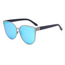 ROYAL GIRL Sunglasses Women Metal Frame Cat Eye Sunglasses Mirror  Oval Lens Brand Designer Fashion Ladies Sunglasses ss705