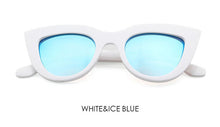 Retro Thick Frame Cat Eye Sunglasses Women Ladies Fashion Brand Designer Mirror Lens Cateye Sun Glasses For Female