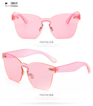 2017 New Clear Lens Rimless Square Sunglasses Women One Piece Lens Designer Mirror Sun Glasses UV400